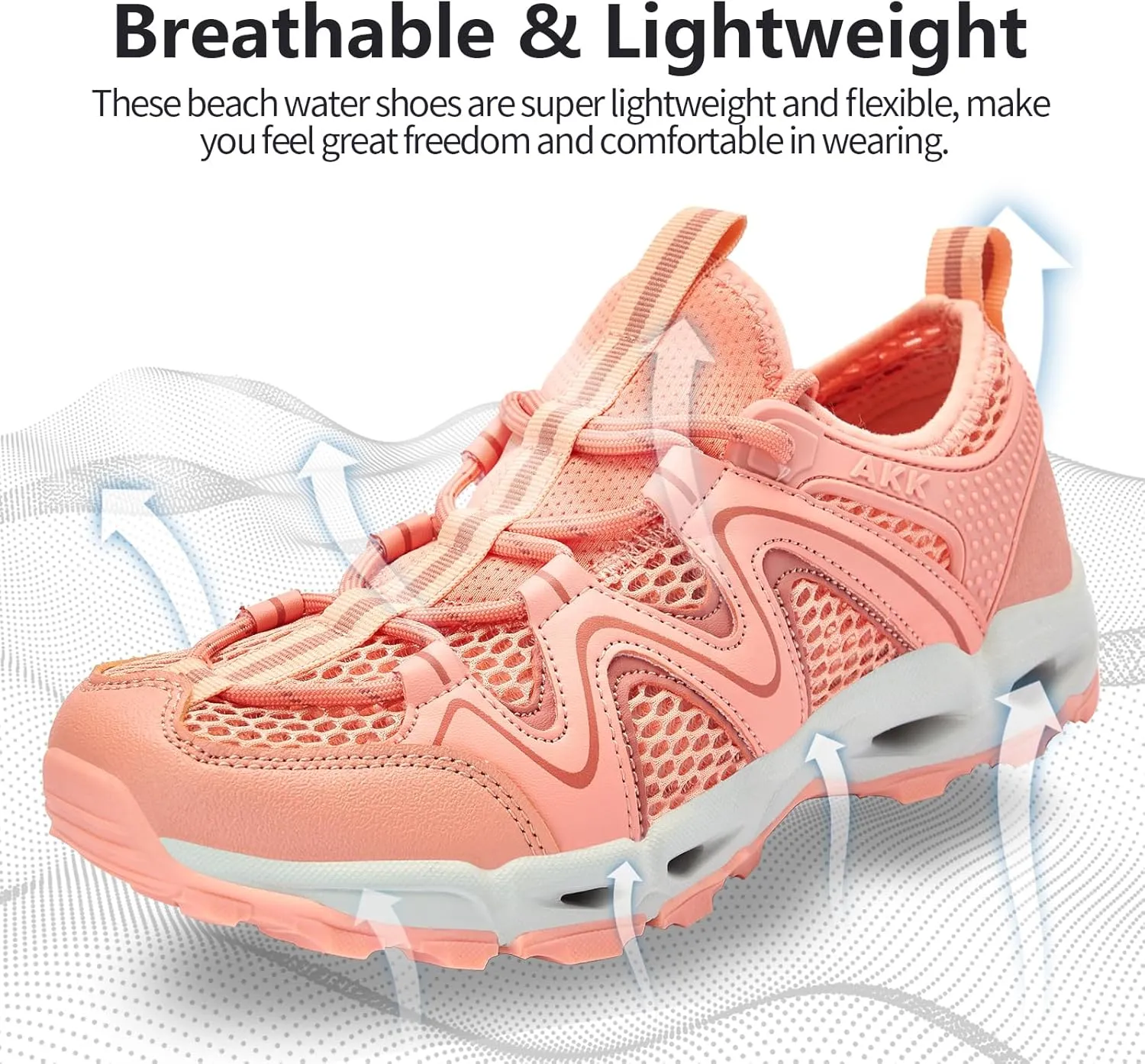 Womens Hiking Water Shoes - Multi-Purpose Quick Dry Sneakers Non Slip & Lightweight & Breathable for Outdoor Sport Travel Walking Tour Swim Beach