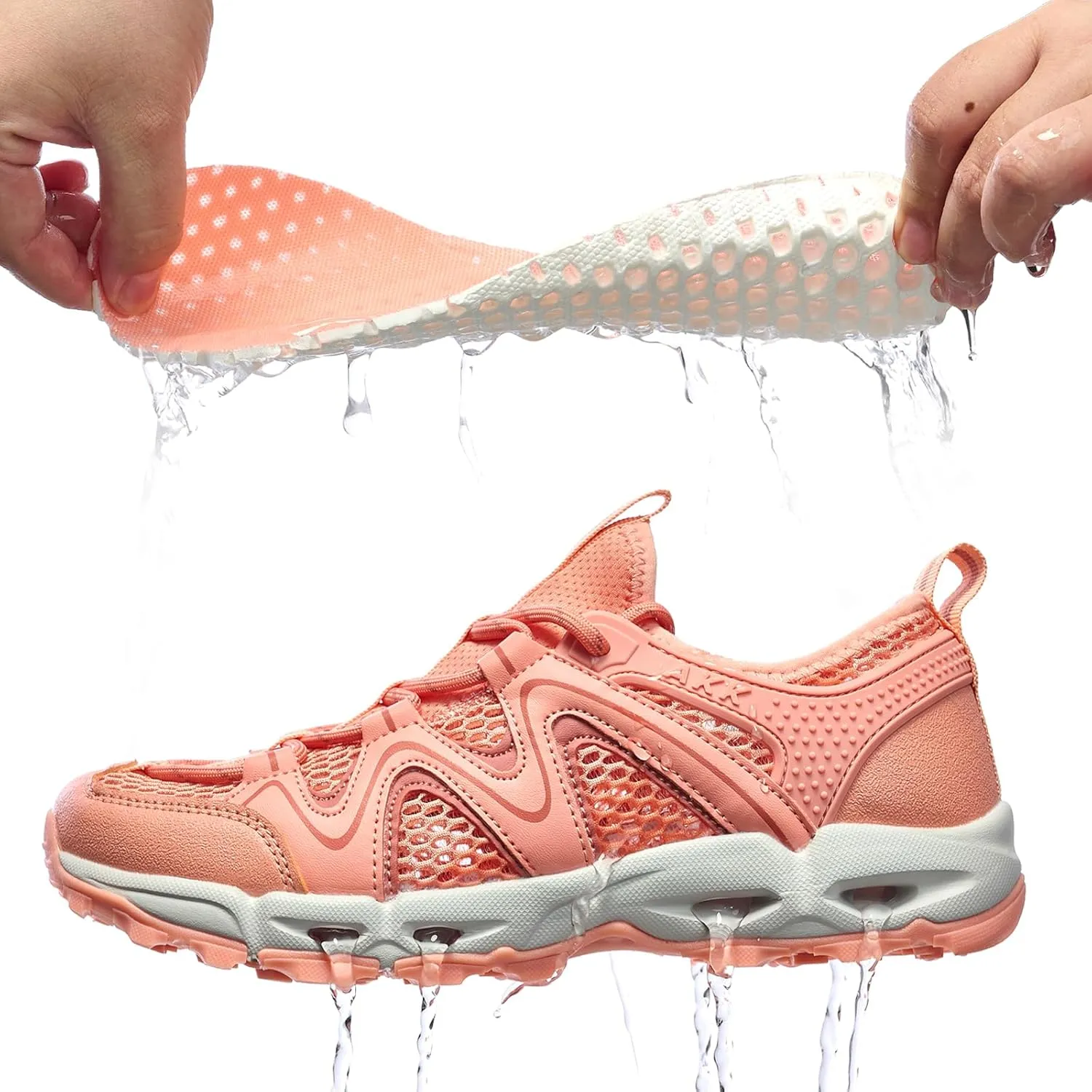 Womens Hiking Water Shoes - Multi-Purpose Quick Dry Sneakers Non Slip & Lightweight & Breathable for Outdoor Sport Travel Walking Tour Swim Beach