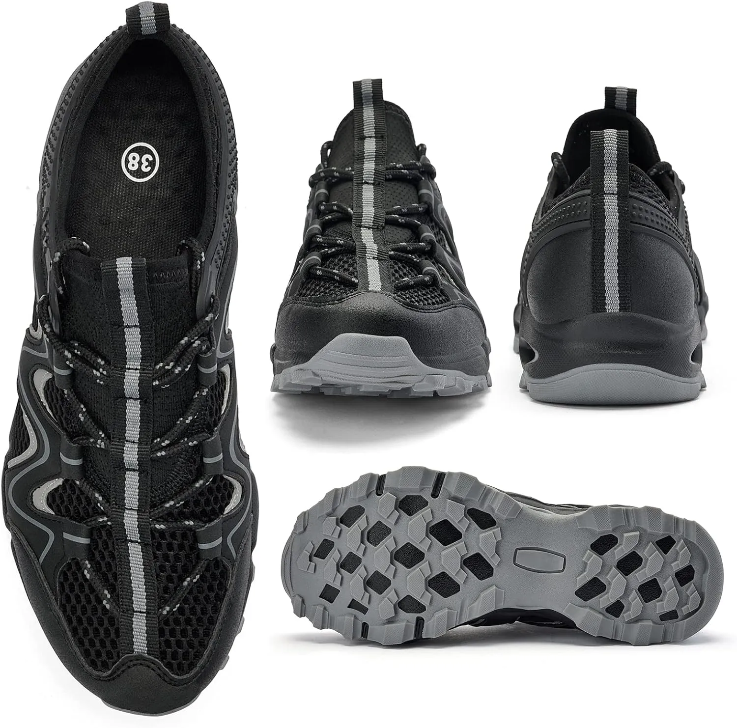 Womens Hiking Water Shoes - Multi-Purpose Quick Dry Sneakers Non Slip & Lightweight & Breathable for Outdoor Sport Travel Walking Tour Swim Beach