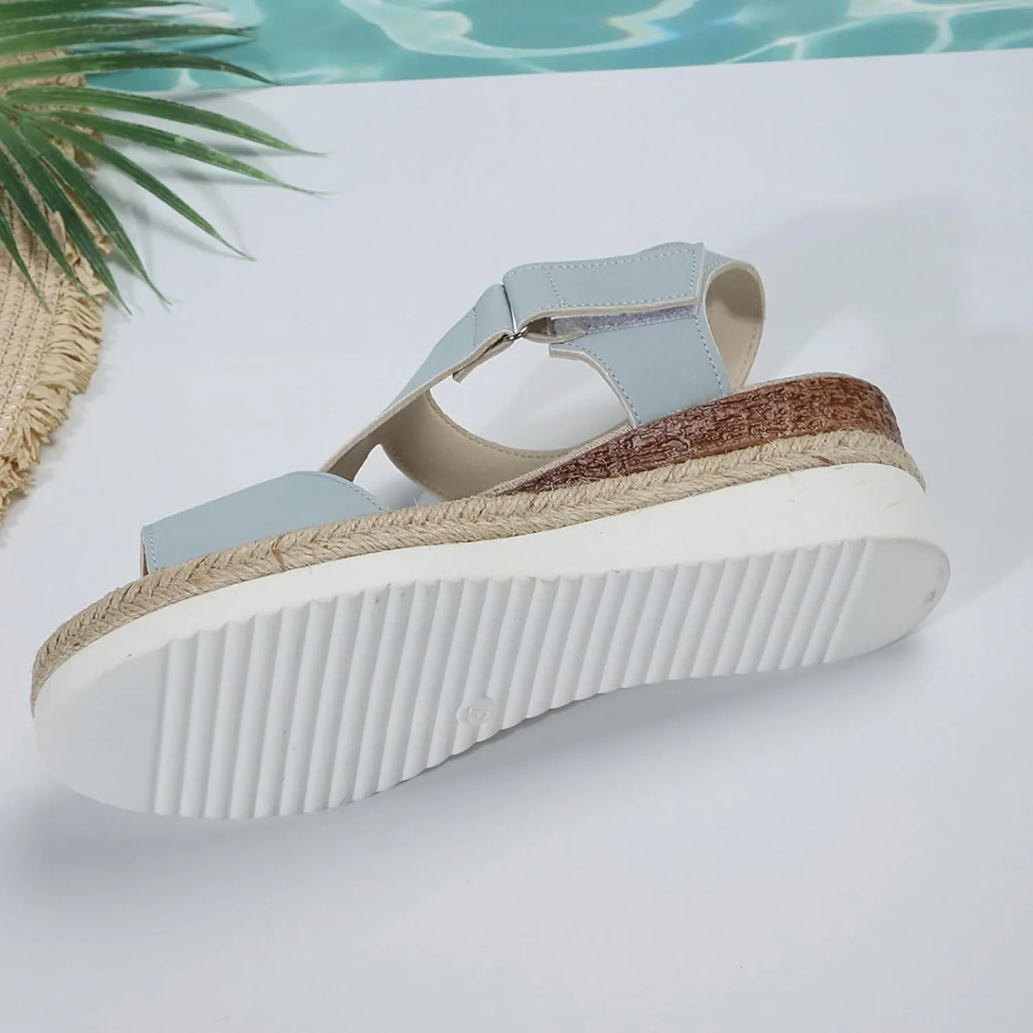 Women's Platform Sandals Open Toe Ankle Strap Wedge Sandal Platform Espadrilles Wedges Sandals Crisscross Slip On Shoes Dressy Summer Shoes Casual Walking Sandal