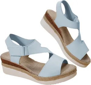 Women's Platform Sandals Open Toe Ankle Strap Wedge Sandal Platform Espadrilles Wedges Sandals Crisscross Slip On Shoes Dressy Summer Shoes Casual Walking Sandal