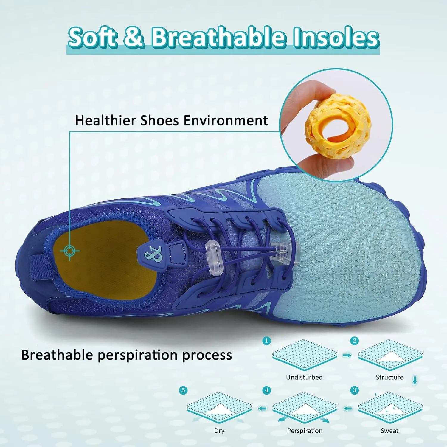 ziitop Water Shoes for Men Women Beach Barefoot Swim Rock Climbing Pool Shoes Socks, Anti-Slip Breathable Quick Dry Lightweight Slip-on, Outdoor Sport Hiking Walking Boating Fishing Diving Surfing