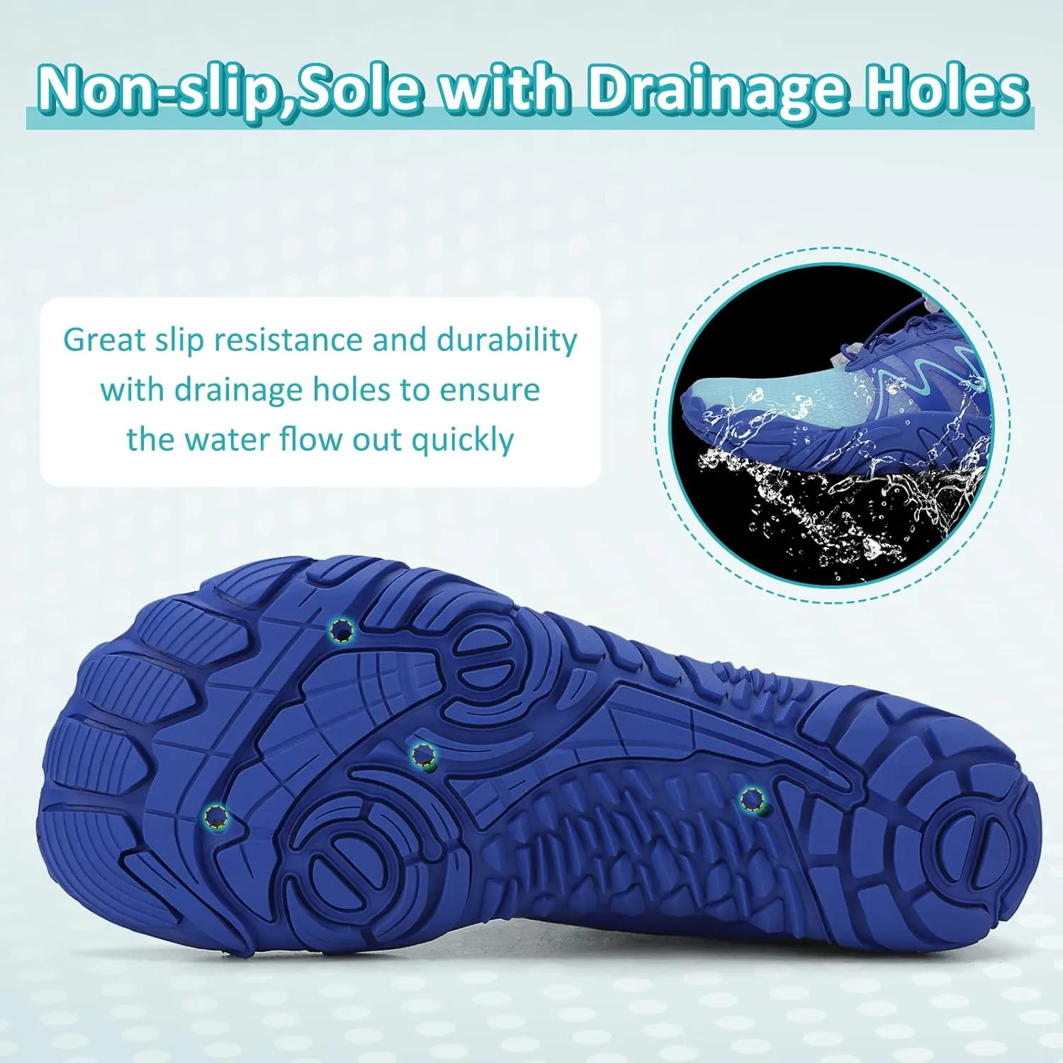 ziitop Water Shoes for Men Women Beach Barefoot Swim Rock Climbing Pool Shoes Socks, Anti-Slip Breathable Quick Dry Lightweight Slip-on, Outdoor Sport Hiking Walking Boating Fishing Diving Surfing